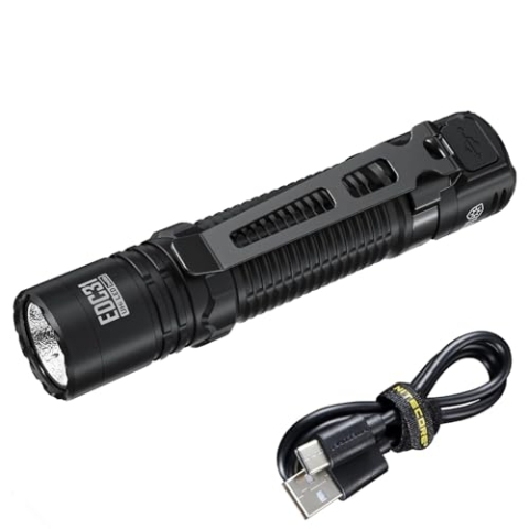 Nitecore EDC31 - LED-Taschenlampe mit 3500 Lumen, USB-aufladbar, IP68-wasserdicht, Lumin Shield, Rapid Lock System, ATR Temperatursteuerung, Blacks
