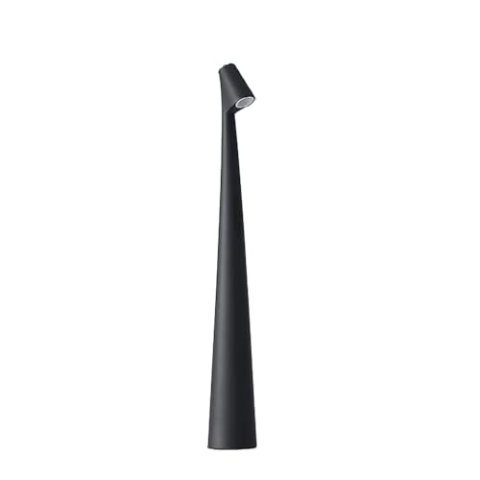 LUXUS - Tischleuchte Touch Deluxe - Madelief - Schwarz - H35 x Ø5 - Terrassenlampe - Schreibtischlampe - LED - Wiederaufladbar - Dimmbar - Kabellos - Batteriebetrieben - Tischlampe für innen und außen