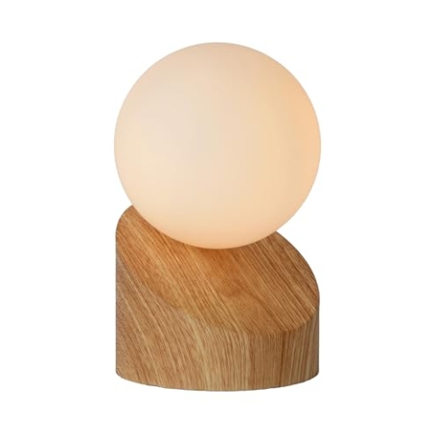 LUCIDE LEN - Tischlampe - Ø 10 cm - 1xG9 - Helles Holz