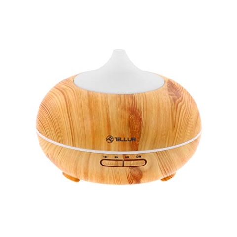 TELLUR, Braun WiFi Smart Aroma Diffusor, 300ml, LED, Holz, 169 mm