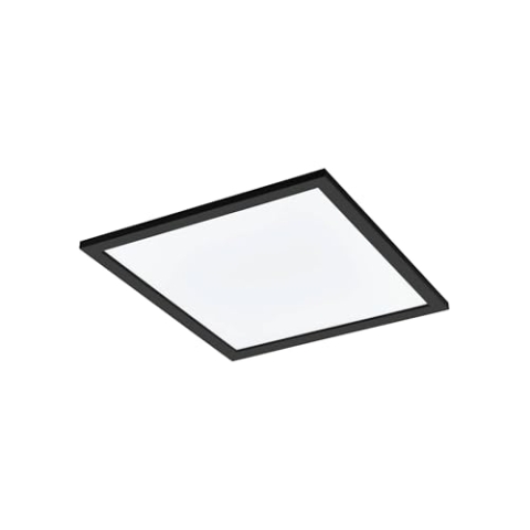 EGLO connect.z Smart-Home LED Panel Salobrena-Z, L x B 45 cm, ZigBee, App und Sprachsteuerung Alexa, Lichtfarbe einstellbar (warmweiß-kaltweiß), dimmbar, Alu Deckenlampe schwarz