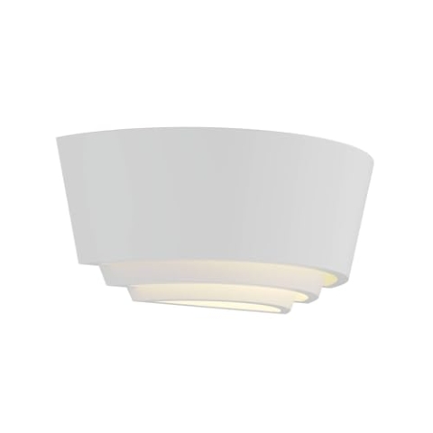 Lindby Wandleuchte, Wandlampe Innen Azriel (Modern) in Weiß aus Gips/Ton (1 flammig E14) - Wandstrahler Wandbeleuchtung Schlafzimmer/Wohnzimmer Schlafzimmerleuchte