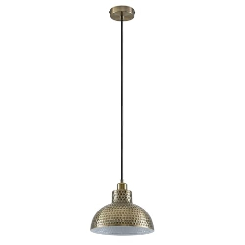 Lindby Pendelleuchte Zelotta (Retro, Vintage Antik) in Bronze aus Metall (1 flammig E27) - Deckenlampe Esstischlampe Hängelampe Hängeleuchte Wohnzimmerleuchte