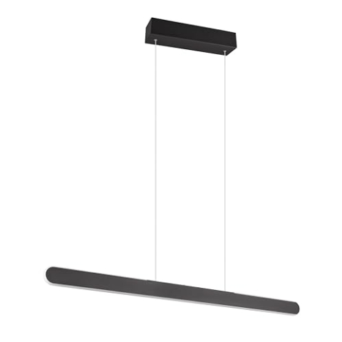 Trio Leuchten Pendelleuchte Helios 343310131, Metall Schwarz matt, inkl. 28 Watt LED, Touch Dimmer, Lichtfarbe einstellbar