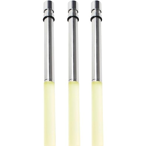 Bottlelight Flaschenlicht aus LED für verschiedene Flaschen. Nutzung mit Batterie als LED Flaschenlicht. Flasche aus Aluminium-Acrylglas in Warmweiß, 3er Pack
