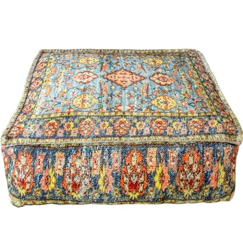 Mandala Life ART Bohemian Yoga Dekor Boden Kissenbezug - 60x20 cm - Quadratisch Meditation Kissenbezug - Bedruckter Baumwollte Hocker