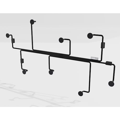MYWIRE® moderne Wandgarderobe aus Metall „Kamp“ (Graphitschwarz) - schlichte und dekorative Garderobenhaken zum Aufhängen von Jacken und Mänteln - Wandgarderobenleiste in Österreich produziert