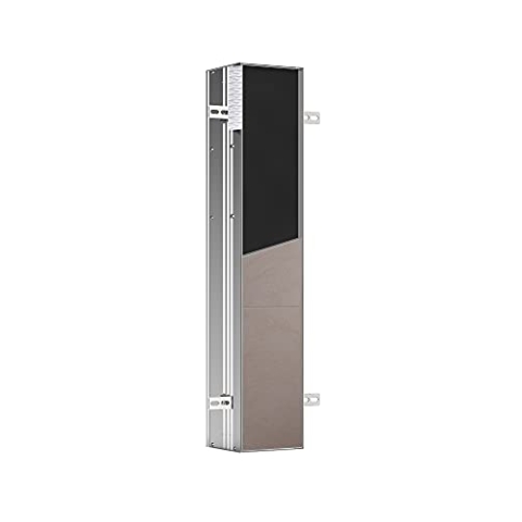 Emco Asis Plus Unterputz Toilettenpapierhalter, Alurahmen, Einbauschrank, Türanschlag rechts - 975611001, Grau
