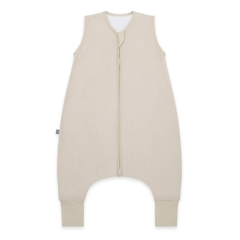 emma & noah Baby Schlafsack mit Füßen 1.0 TOG, Ganzjahres Schlafsack mit Beinen für den Frühling, Sommer und Herbst, 100% Bio-Baumwolle, Oeko-TEX Zertifiziert (Essential Beige, 80 cm)