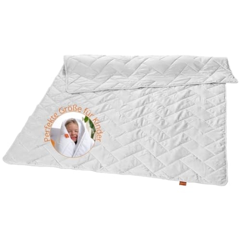 sleepling Bettdecke 100% aus Reiner Baumwolle, Baumwolldecke, Leinwandbindung, Steppbett Made in Germany, Ökotex, waschbar 60 Grad, 100 x 135 cm