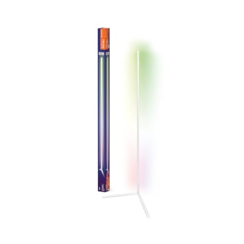 LEDVANCE SMART+ WIFI LED Eck-Stehleuchte, 140cm, weiß, 14W, 1170lm, regulierbares Weiß- & Farblicht, dimmbar, DIY- & Musikrhythmusfunktion, lange Lebensdauer, App-steuerbar, 2700-6500K