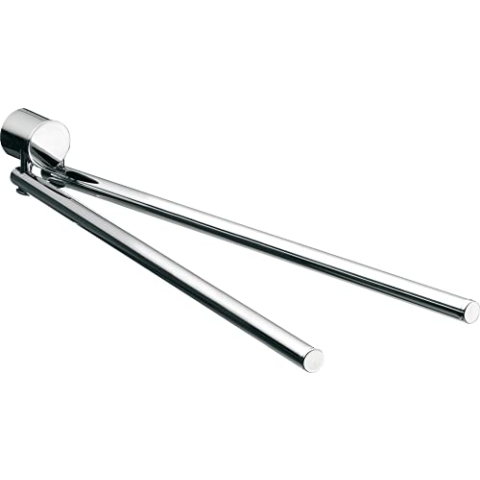 EMCO Rondo 2 Handtuchhalter Chrom, Handtuchstange 2-armig, drehbar, zur Wandmontage, Länge 464 mm - 45500146, Silber