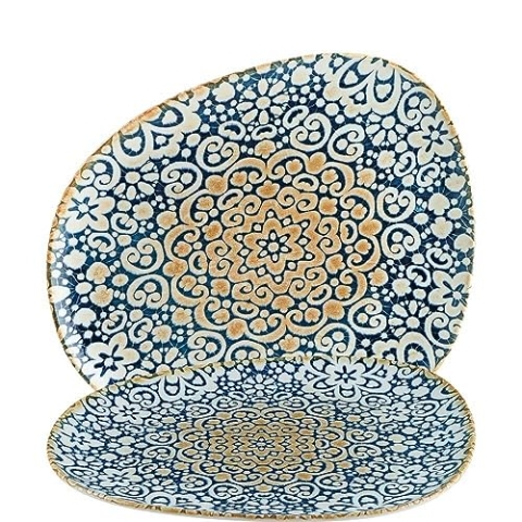 6x Speiseteller Set Essteller Servierteller Geschirr Teller flach 33cm Bonna Alhambra Vago, Blau, Beige