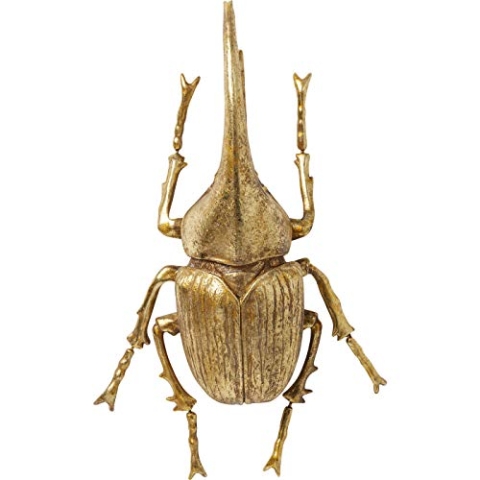 Kare Design Wandschmuck Herkules Beetle, Gold, Deko Objekt, Wandschmuck, Käfer, 41x27x14 cm (H/B/T)