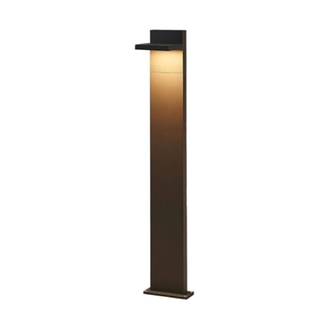 Lucande LED Außenleuchte Silvan (Modern) in Schwarz aus Aluminium (1 flammig,) - Wegeleuchte Pollerleuchte Wegelampe Sockelleuchte