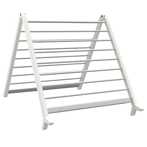 vidaXL Wäscheständer für Badewanne Ausziehbar, Wäscheständer mit Aluminiumrahmen, Trockenständer für kleine Räume, Wäschetrockenständer Wäschetrockner, Aluminium