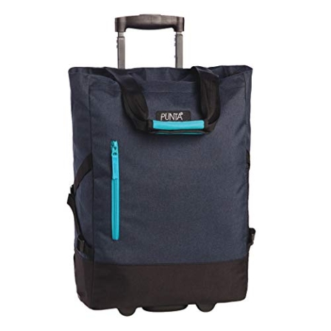 Punta® Einkaufstrolley 33L Dunkelblau | Einkaufstrolley modern mit Skater-Rollen – leise & leichtgängig | modernes Design | ideal für Einkäufe, Reisen & Sport | Wheel Shopping Roller für unterwegs