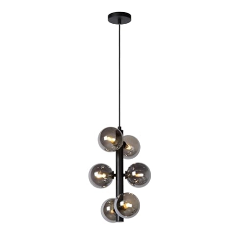 LUCIDE TYCHO - Pendelleuchten - Ø 25,5 cm - 6xG9 - Schwarz