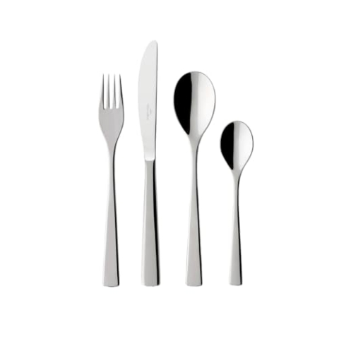 Villeroy und Boch Modern Line Tafelbesteck-Set für bis zu 6 Personen, 24-teilig, Edelstahl