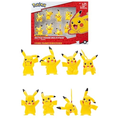 Pokémon Battle Feature Vinyl Figuren 8er Set Pikachu 5 cm