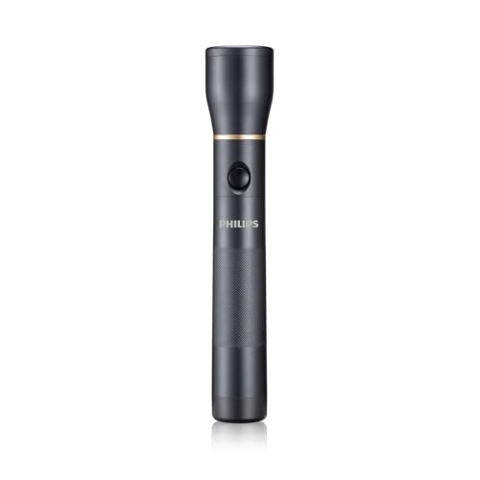 Philips SFL7002T/10 Taschenlampe - Led Taschenlampe mit 6 AA-Batterien (im Lieferumfang enthalten) - 1200 Lumen - Schwarz