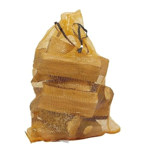 100 Stück | Starker Netzbeutel mit Kordel 40L | Netzbeutel 50x72cm mit Kordelzug | Netzsack für Holzscheite