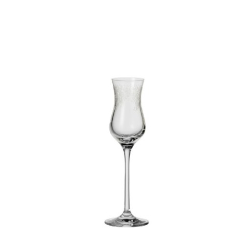 Leonardo Chateau Grappa-Gläser, 6er Set, spülmaschinenfeste Digestif-Gläser, Schnaps-Glas mit gezogenem Stiel, Kelch mit Gravur, 9 cl, 035298