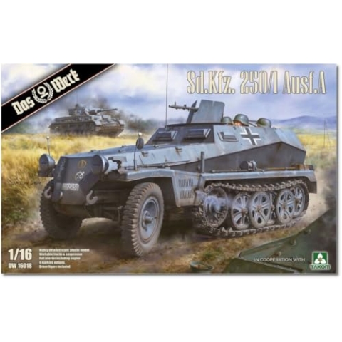 Das Werk DW16018 Sd.Kfz. 250/1 Ausf. A + 1 Figur - 1:16 Modellbau Plastikbausatz