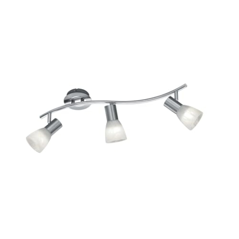 Trio Leuchten LED-Deckenleuchte "Levisto" in Nickel matt, Glas alabasterfarbig weiß 871010307