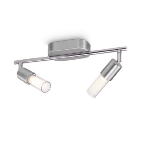 Philips Ledino LED-Deckenspot Pilaster 2-flammig 4 W, matt chrom 564521716