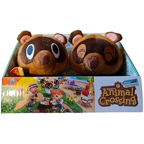 San-Ei Animal Crossing Tommy und Timmy Plüsch Set, 15 cm, Rot