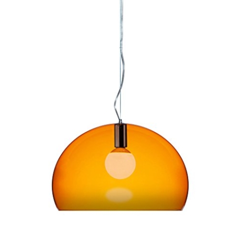 Kartell FL/Y, Suspension Lamp, Orangefarben