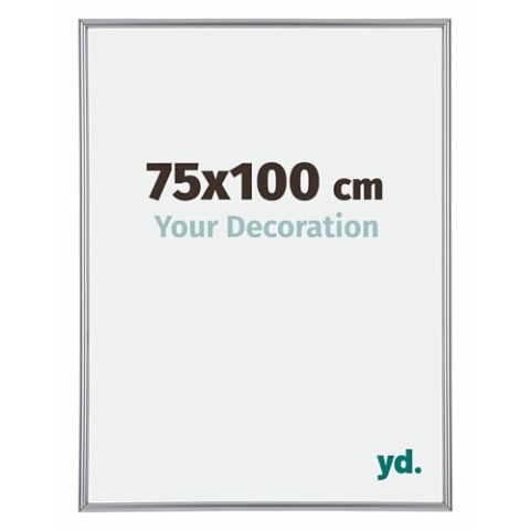 yd. Your Decoration - Bilderrahmen 75x100 cm - Silber Hochglanz - Bilderrahmen aus Kunststoff mit Acrylglas - Antireflex - Rahmen 75x100 cm - Annecy
