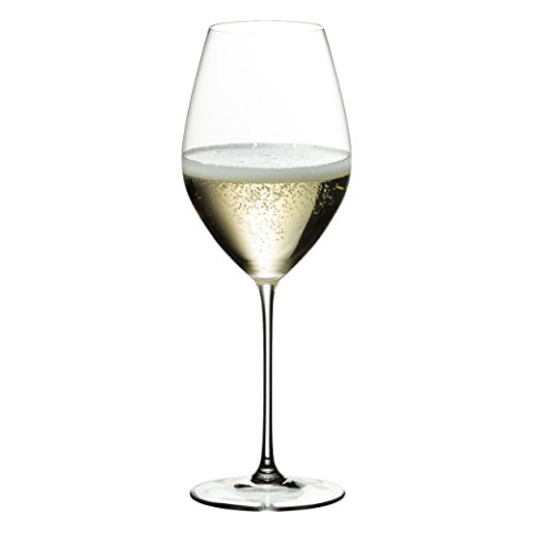 RIEDEL Veritas Champagner Weinglas, 4er Set, klares Kristallglas, premium maschinell gefertigt