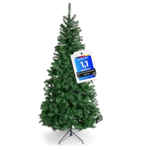 Blumtal künstlicher Weihnachtsbaum 180cm - Weihnachtsbaum künstlich mit naturgetreuen PVC-Nadeln + Stellfuß - Weihnachtsbaum künstlich 180 - Christbaum - Tannenbaum künstlich 180 cm -Tannenbaum 180 cm
