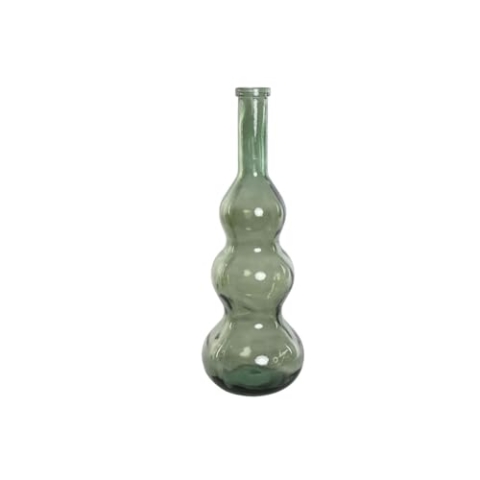 Home ESPRIT Vase, Grün, recyceltes Glas, 26,5 x 26,5 x 75 cm