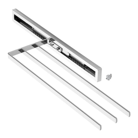 SO-TECH® Handtuchauszug Elegance Chrom 3-armig 415 mm eingeschoben, 715 mm ausgezogen Handtuchhalter Handtuchstange