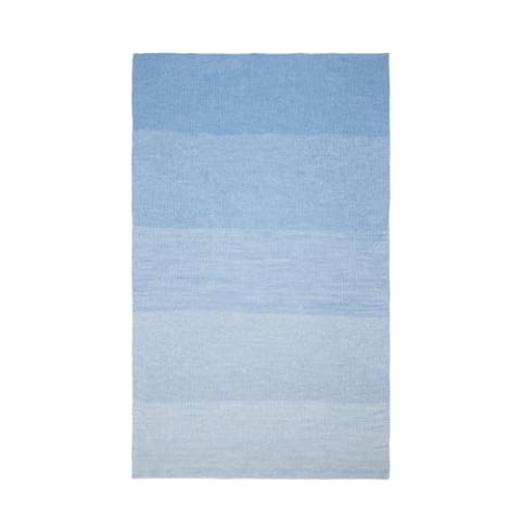Marc O'Polo Plaid Nordic Knit Melange Denim Blue 130x170 cm
