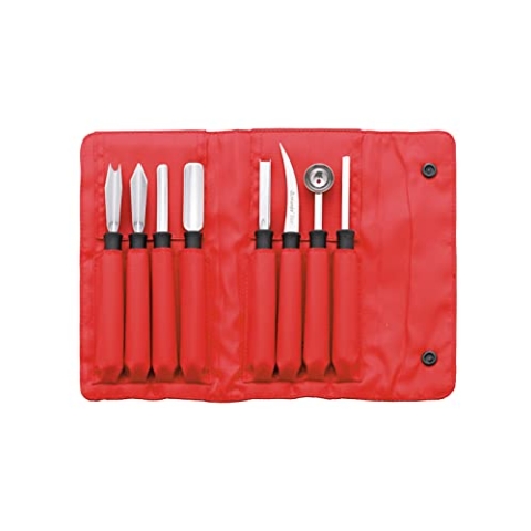triangle 90 818 08 02 Schnitzmesser Set Professional, 8-teilig Carving Schnitz Werkzeuge in professioneller Qualität rostfrei und gehärtet