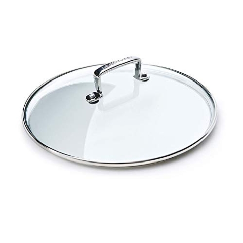 Le Creuset Deckel Aluminium-Antihaft Glasdeckel für Wok, Ø 32 cm, 96200832000000, Schwarz