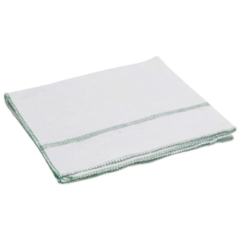 vidaXL Reinigungstücher 50 STK., Scheuerlappen Weiß mit Grünen Gestreift, Scheuertuch Hervorragende Saugfähigkeit, Putzlappen Wischtücher, 50x60cm