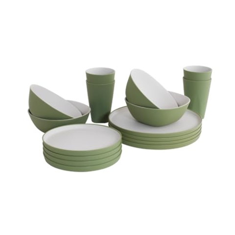 Outwell Gala 4 Person Dinner Set Geschirr-Set Shadow Green Gr. Einheitsgröße