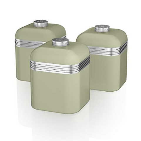 Swan Products Retro Canisters, Set of 3, Green by Swan Products