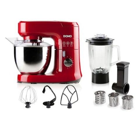 DOMO DO9145KR Küchenmaschine -rot - 4,5 L - 700 W rot