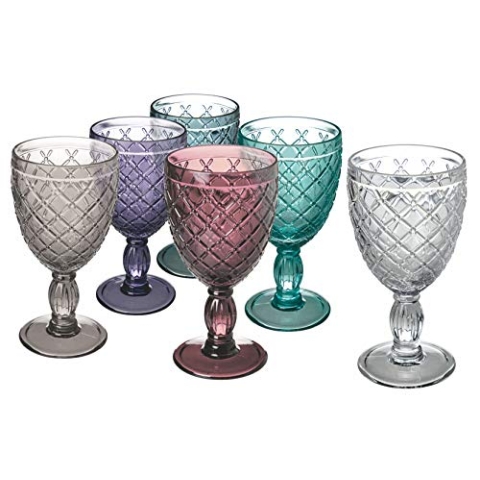 Villa d’Este Home Tivoli 5907722 Castle Weingläser, 280 ml, 6 Stück, Glas