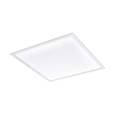 EGLO LED Einbauleuchte Salobrena 1, Deckenlampe, Deckenleuchte aus Aluminium, Kunststoff, Bürolampe in Weiß, Einbaulampe, Flurlampe Decke neutralweiß, L x B 62 cm