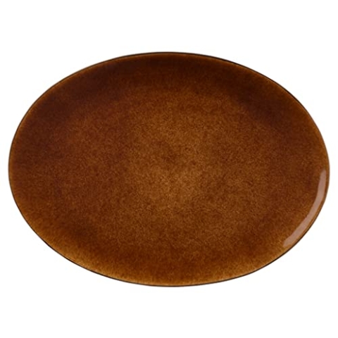 BITZ Platte oval 45 x 34 cm Schwarz/Amber