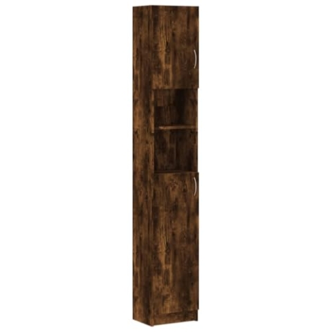 vidaXL Badezimmerschrank, Badschrank mit viel Stauraum, Schrank für Badezimmer, Hochschrank Bad Badmöbel, Räuchereiche Holzwerkstoff