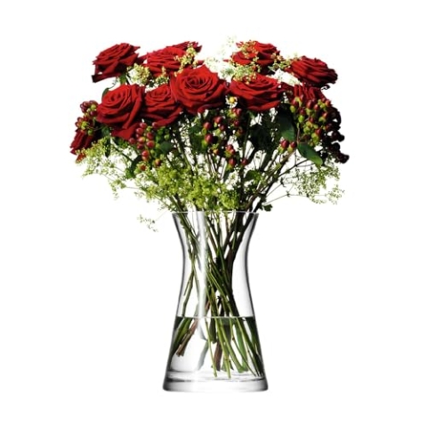 LSA Flower Blumenvase, gemischt, 29 cm, transparent, Glas, Clear, Höhe