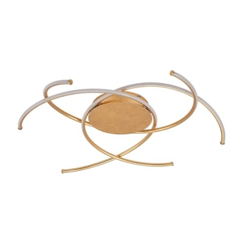 Lindby LED Deckenleuchte Yareli dimmbar (Modern) in Gold/Messing aus Metall (3 flammig,) - Lampe Deckenlampe Wohnzimmerleuchte